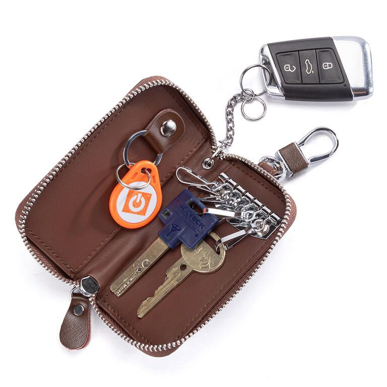 Etui na klucze ze skóry brązowa - galeria #3