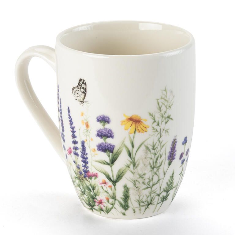 Kubek porcelanowy LAWENDA I MOTYLE w pudełku prezentowym 350 ml - galeria #1