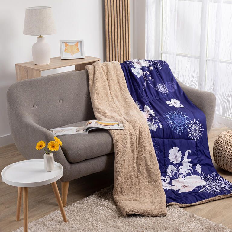 Pikowany barankowy koc Dual Feel FLORENCE 140 x 200 cm - galeria #4