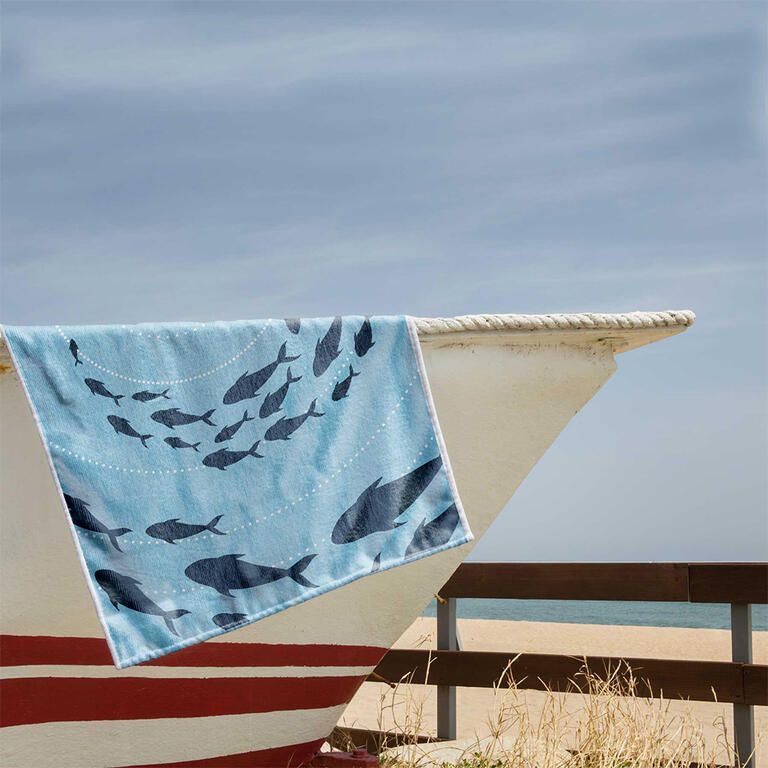 Ręcznik plażowy bawełniany STADO DELFINÓW 90 x 180 cm - galeria #4