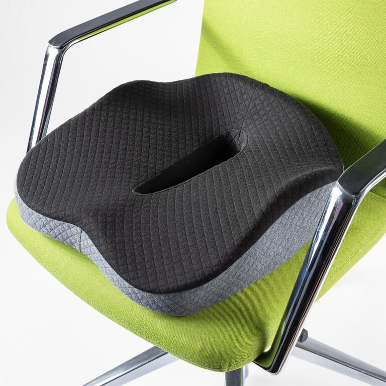 Ergonomiczne siedzisko z pianki memory czarno-białe - galeria #3