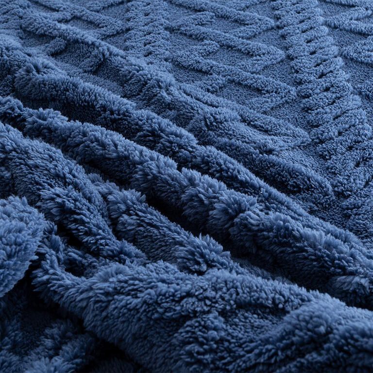 Barankowe napinane prześcieradło INVERNO ciemnoniebieskie - galeria #3