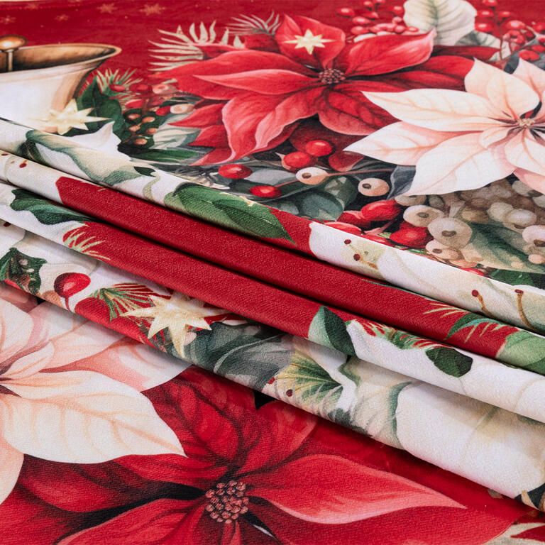 Obrus nakładka RED POINSETTIA 85 x 85 cm - galeria #3