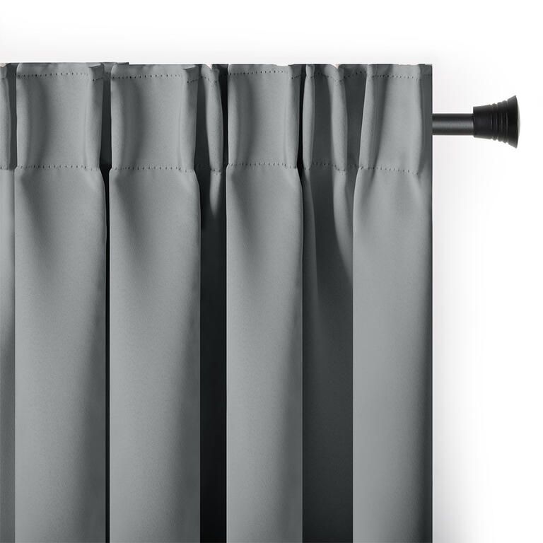 Zasłona zaciemniająca blackout RESTILO srebrna 140 x 245 cm - galeria #2