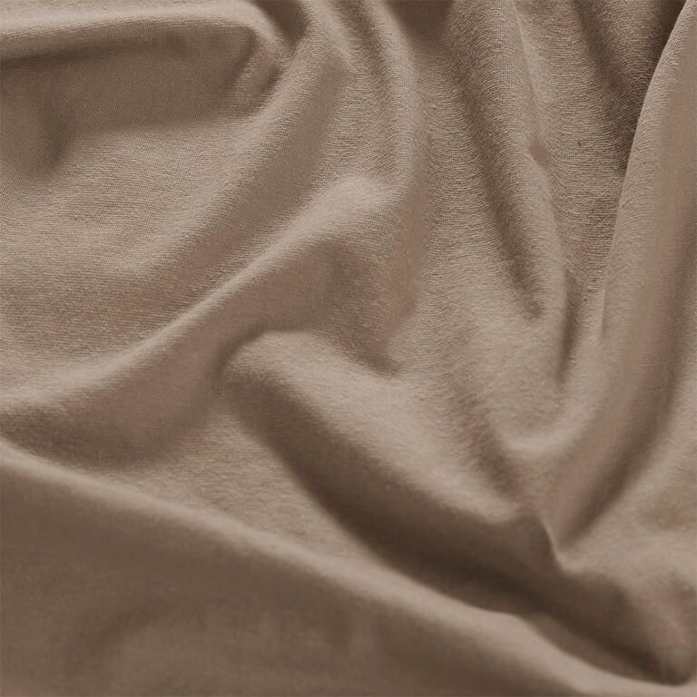 Napinane prześcieradło Jersey z elastanem orzechowe - galeria #1