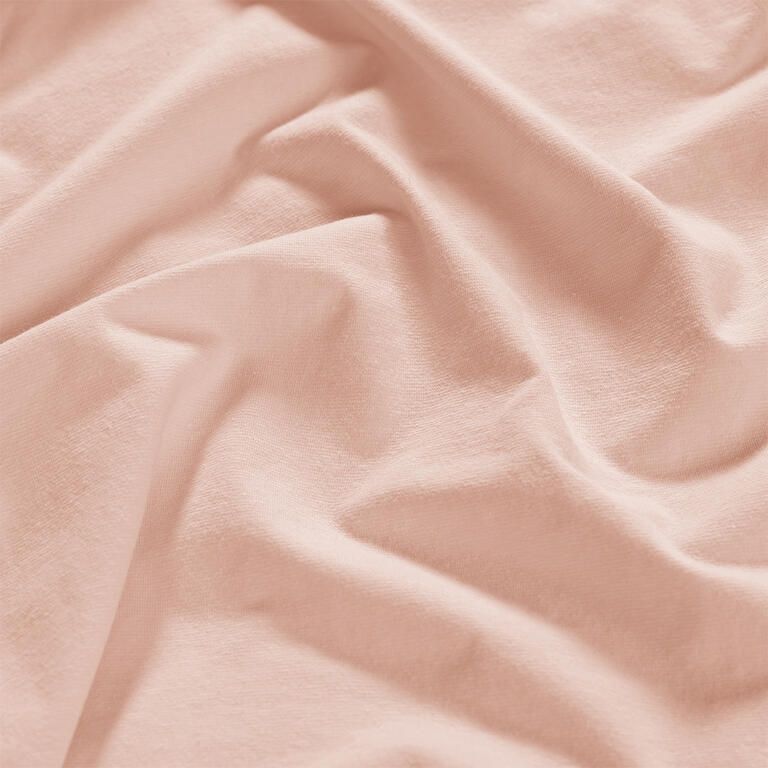 Napinane prześcieradło Jersey z elastanem pudrowe - galeria #1