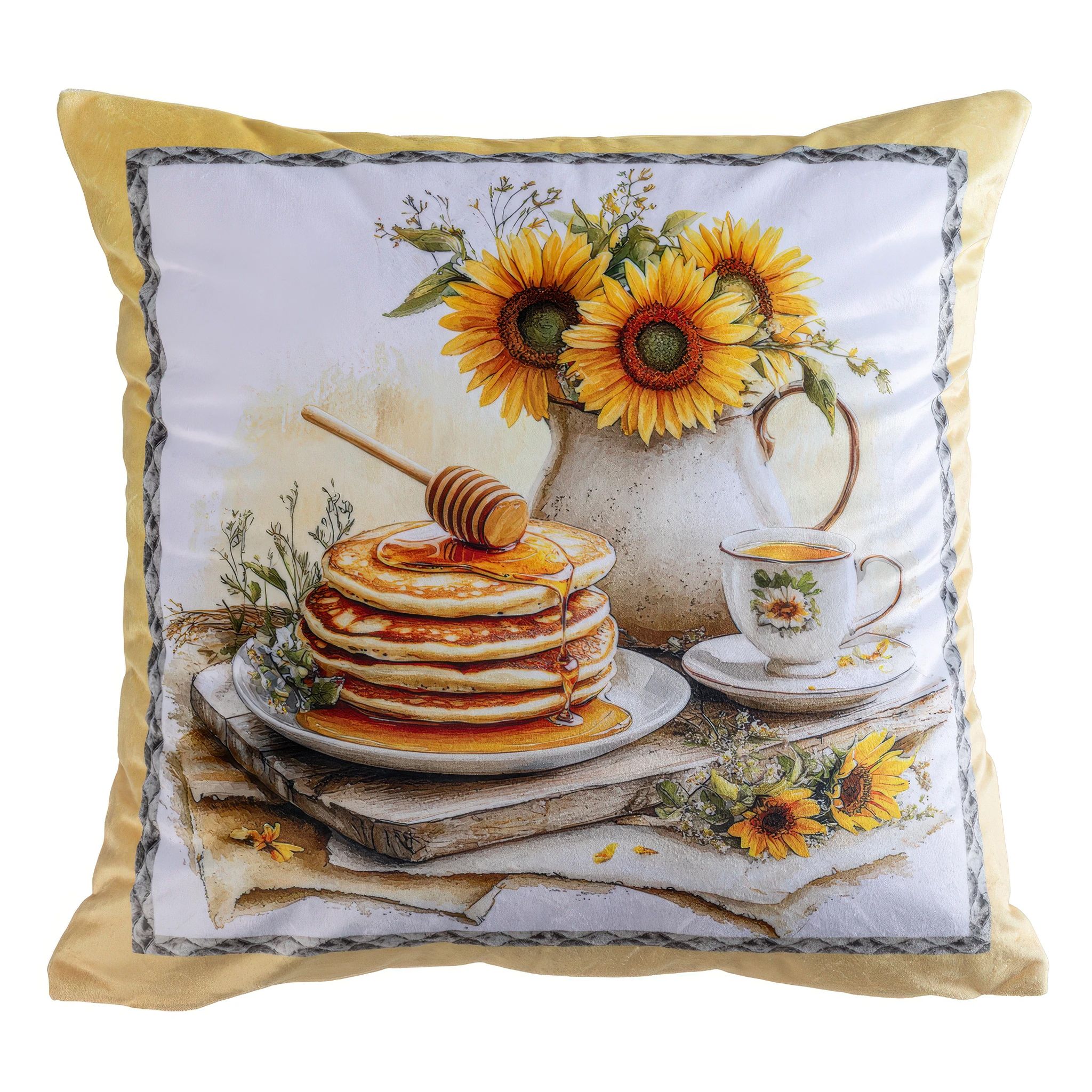 Zestaw 3 poszewek na poduszki SUNFLOWERS 45 x 45 cm - galeria #2