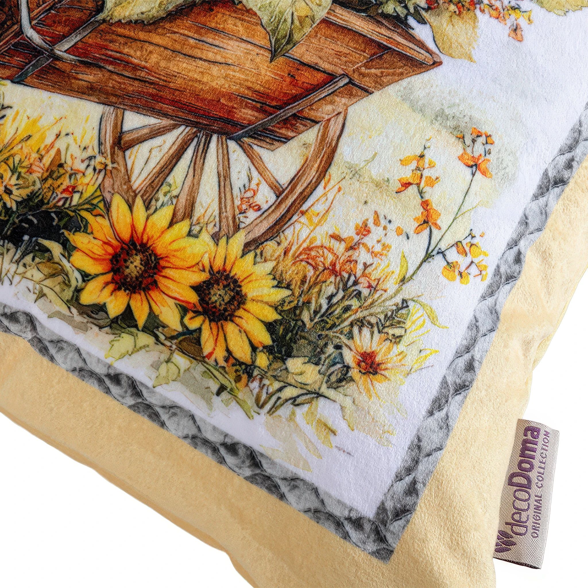 Zestaw 3 poszewek na poduszki SUNFLOWERS 45 x 45 cm - galeria #4