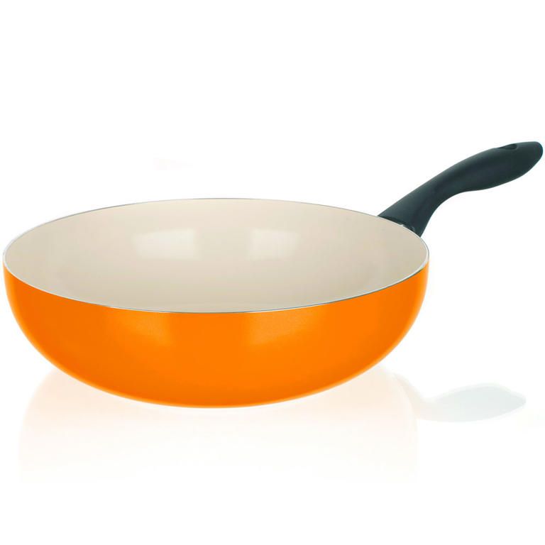Patelnia ceramiczna WOK 24 cm Natura Ceramia Arancia, BANQUET