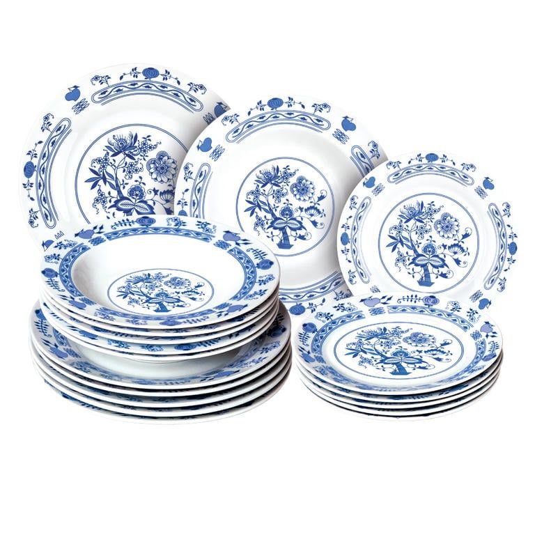 Banquet Porcelanowy zestaw talerzy ONION 18 szt.
