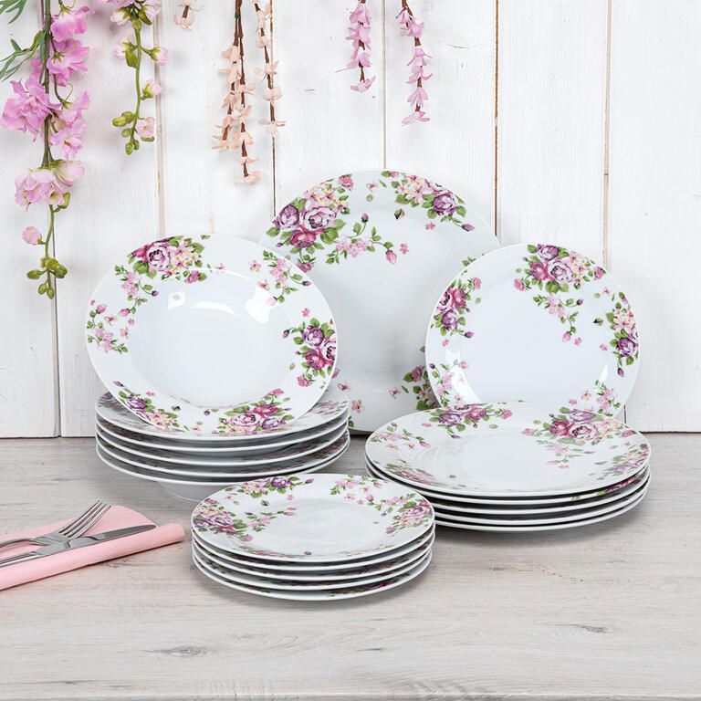 Porcelanowy zestaw obiadowy BEAUTY 18 szt.
