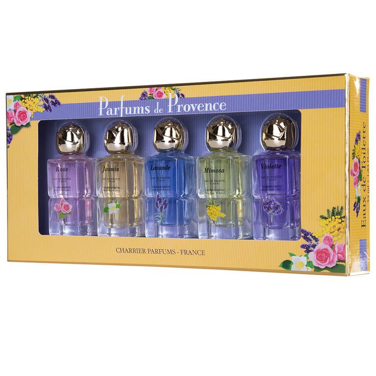 Zestaw 5 perfum francuskich, kwiatowych