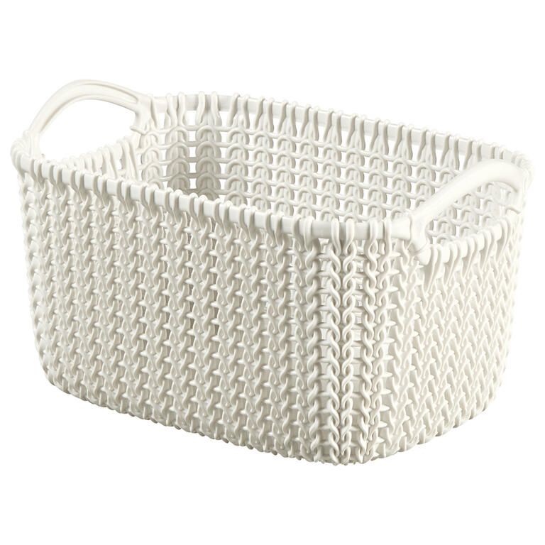 Kosz prostokątny KNIT biały