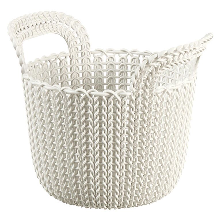 Kosz okrągły KNIT biały