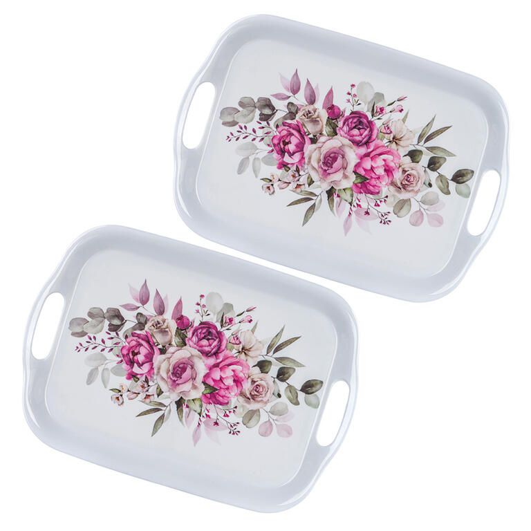 Zestaw tacek melaminowych ROSES 36 x 25,5 cm 2 szt.