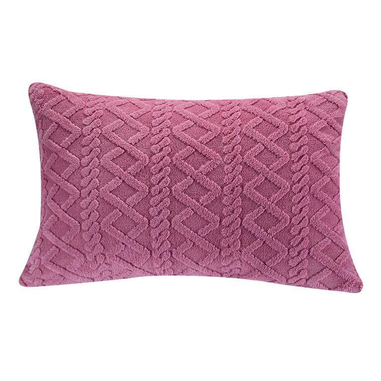 Zestaw 2 poszewek na poduszki INVERNO jeżynowe 50 x 70 cm