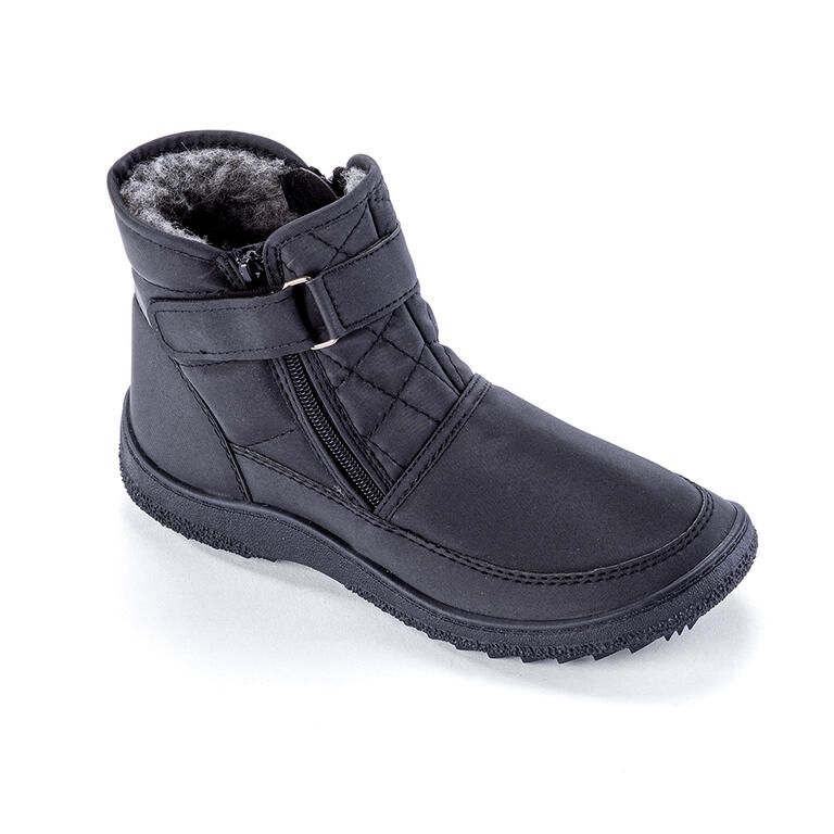 Męskie pikowane buty zimowe na suwak