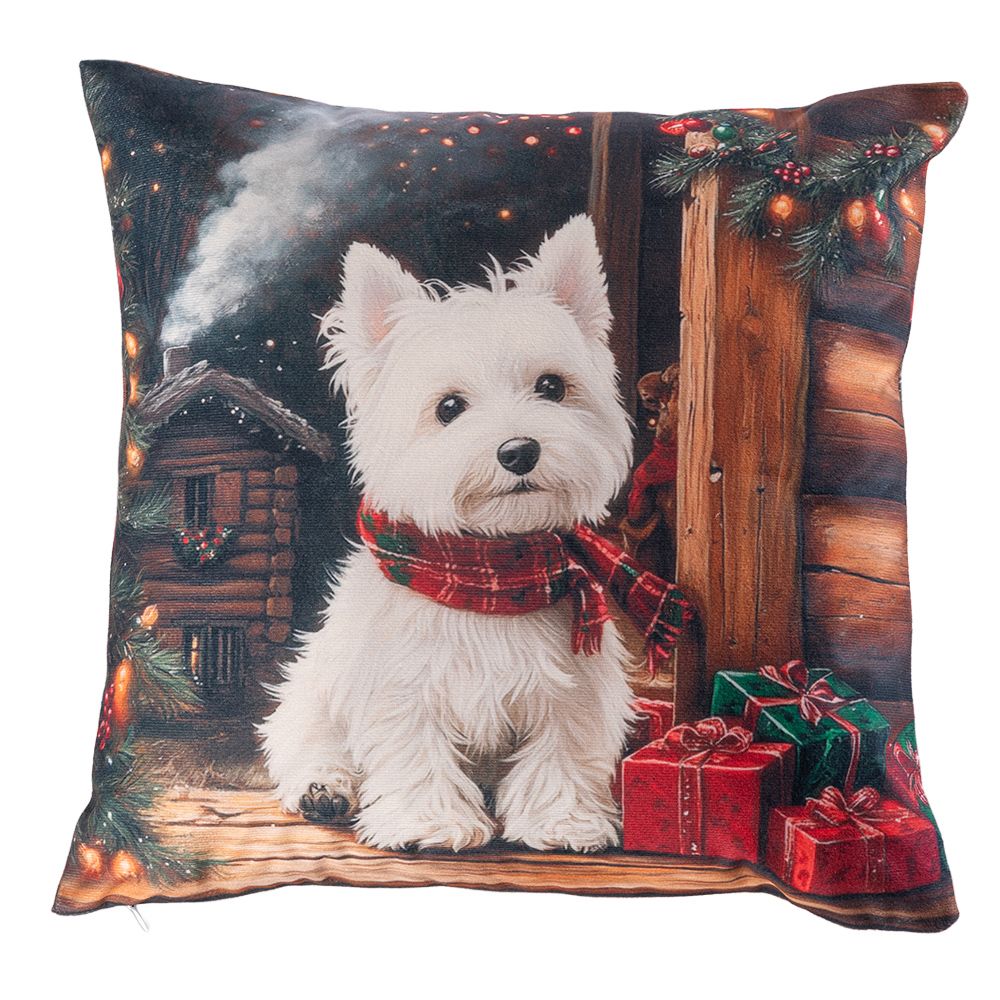 Poszewka na poduszkę WHITE TERRIER 40 x 40 cm