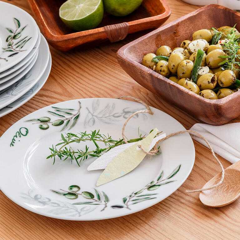 Banquet Porcelanowy zestaw talerzy OLIVES 18 szt.