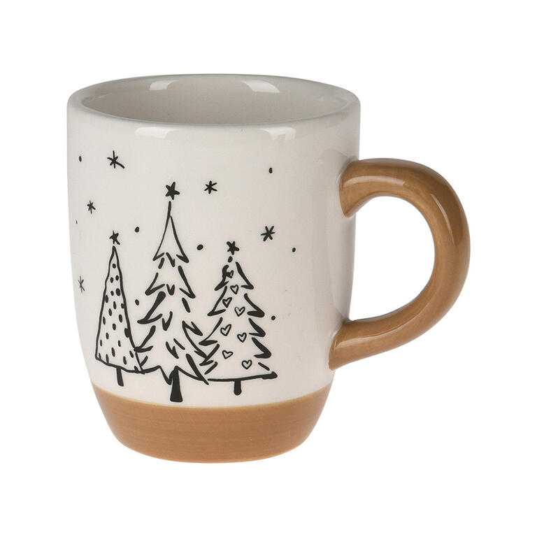 Ceramiczny kubek CHOINKI, 330 ml, mix