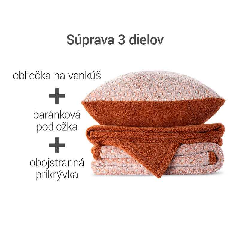 Barankowy zestaw POLKA karmelowy 3 szt.
