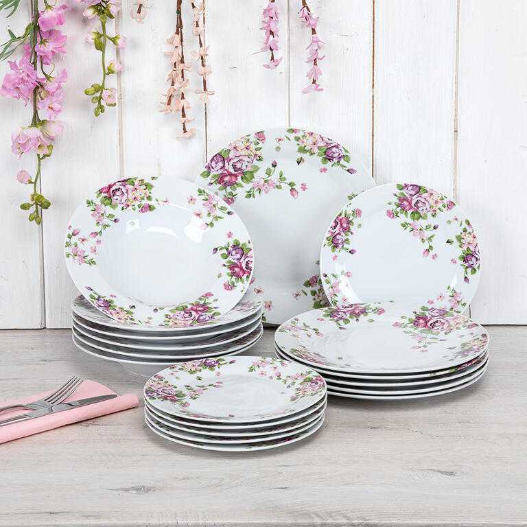 Porcelanowy zestaw obiadowy BEAUTY 18 szt.