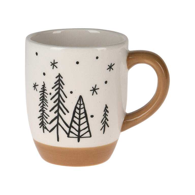 Ceramiczny kubek CHOINKI, 330 ml, mix