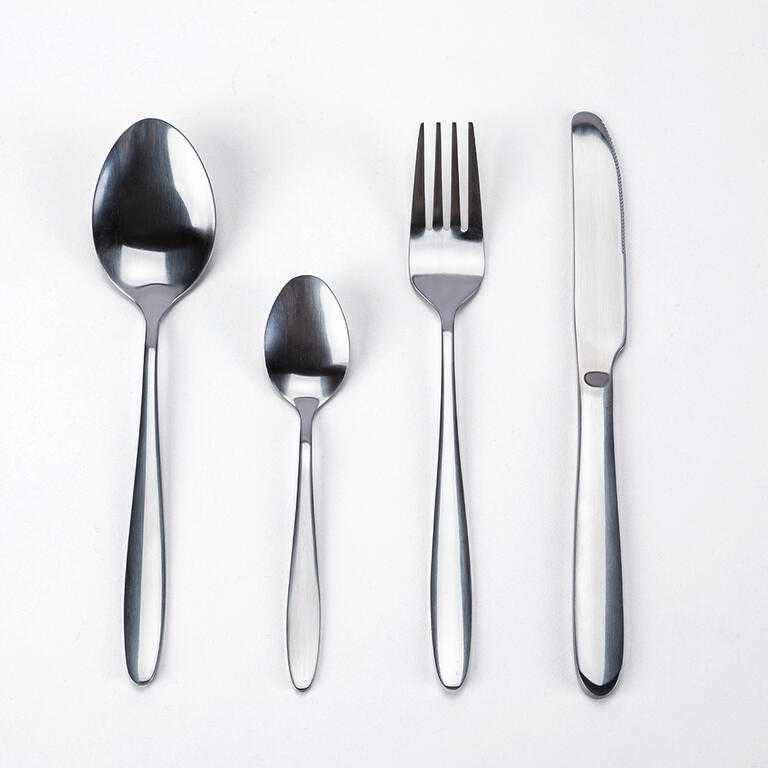 Zestaw sztućców ze stali nierdzewnej SILVER 24 szt.