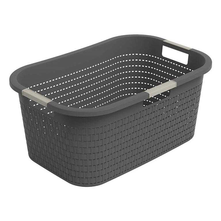 Kosz na czystą bieliznę COUNTRY antracyt, 40 l