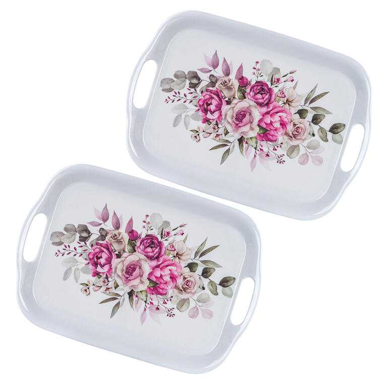 Zestaw tacek melaminowych ROSES 36 x 25,5 cm 2 szt.