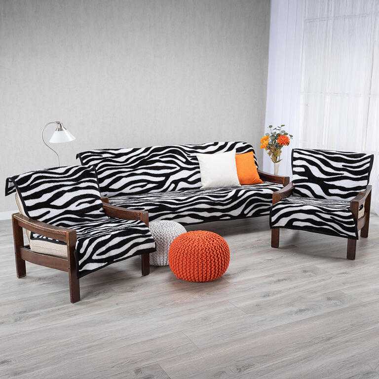 Narzuty na kanapę i fotele ZEBRA 3+1+1