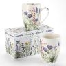Zestaw kubków porcelanowych LAWENDOWY OGRÓD w pudełku prezentowym 350 ml 2 szt.