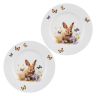 Zestaw talerzy deserowych porcelanowych WIOSNA zając 20 cm 2 szt.