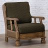 Super streczowe pokrowce NIAGARA tytoniowe fotel z drewnianymi bokami (sz. 50 - 80 cm)