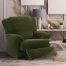 Super streczowe pokrowce NIAGARA zielone fotel relaks (sz. 70 - 90 cm)
