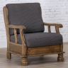 Super streczowe pokrowce NIAGARA antracyt fotel z drewnianymi bokami (sz. 50 - 80 cm)