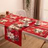 Zestaw 4 podkładek i bieżnika na stół RED POINSETTIA