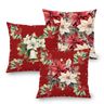 Zestaw 3 poszewek na poduszki RED POINSETTIA 45 x 45 cm