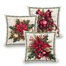 Zestaw 3 poszewek na poduszki CHRISTMAS STAR 45 x 45 cm